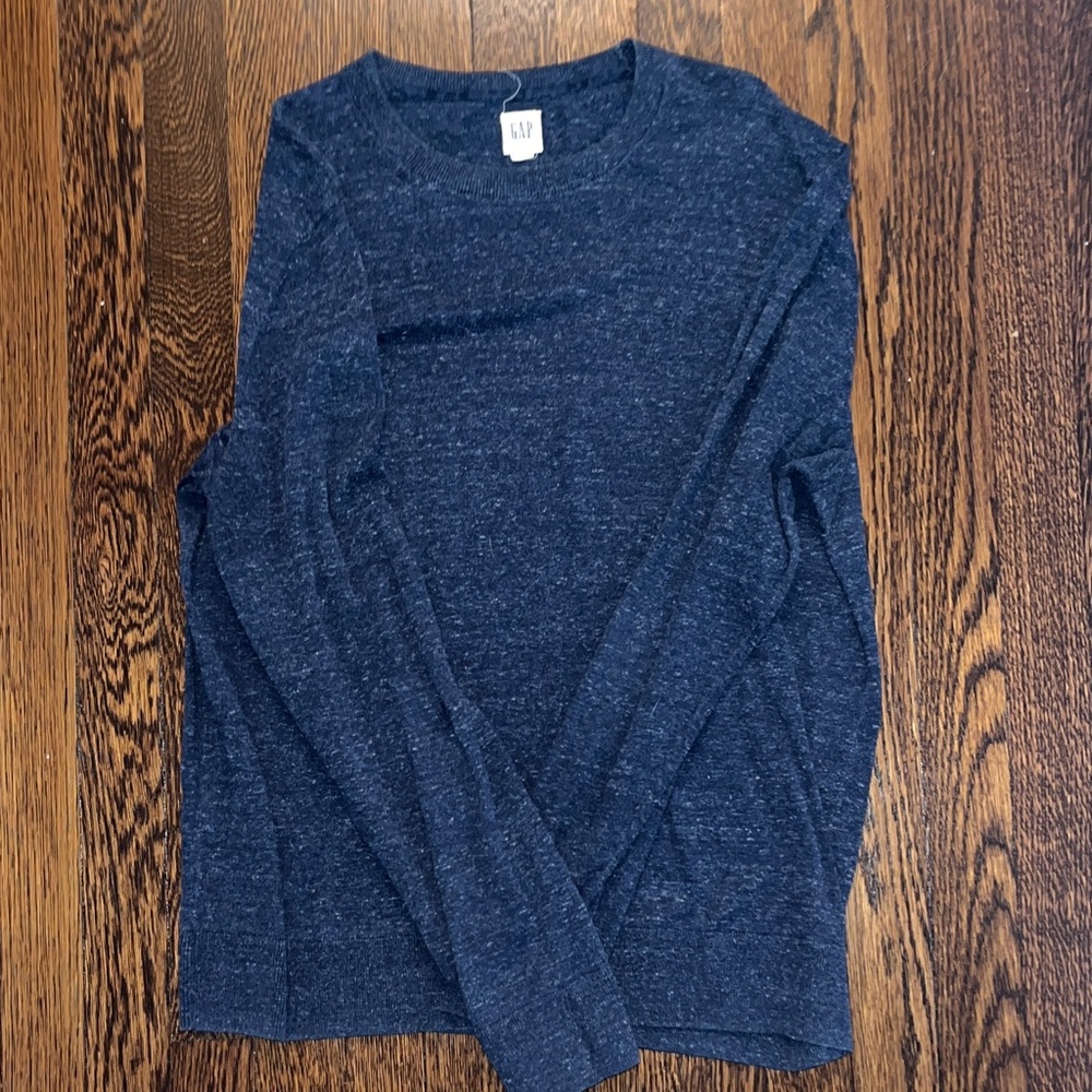 GAP Navy Heather Long Sleeve Top